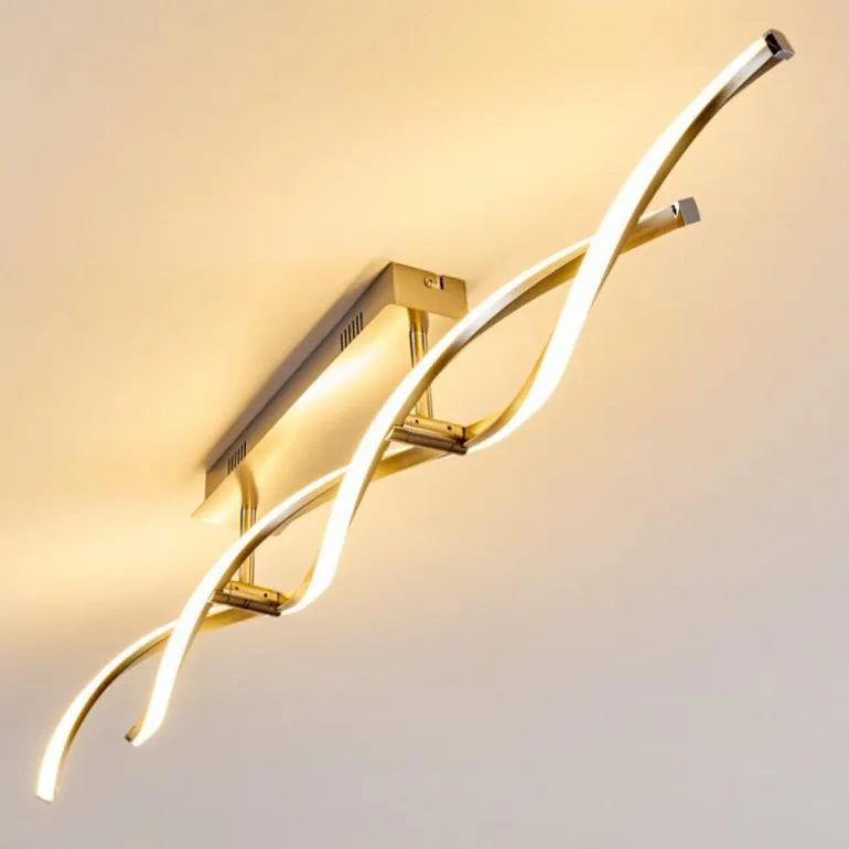 Plafonnier Imatro LED Nickel mat, 2 lumières