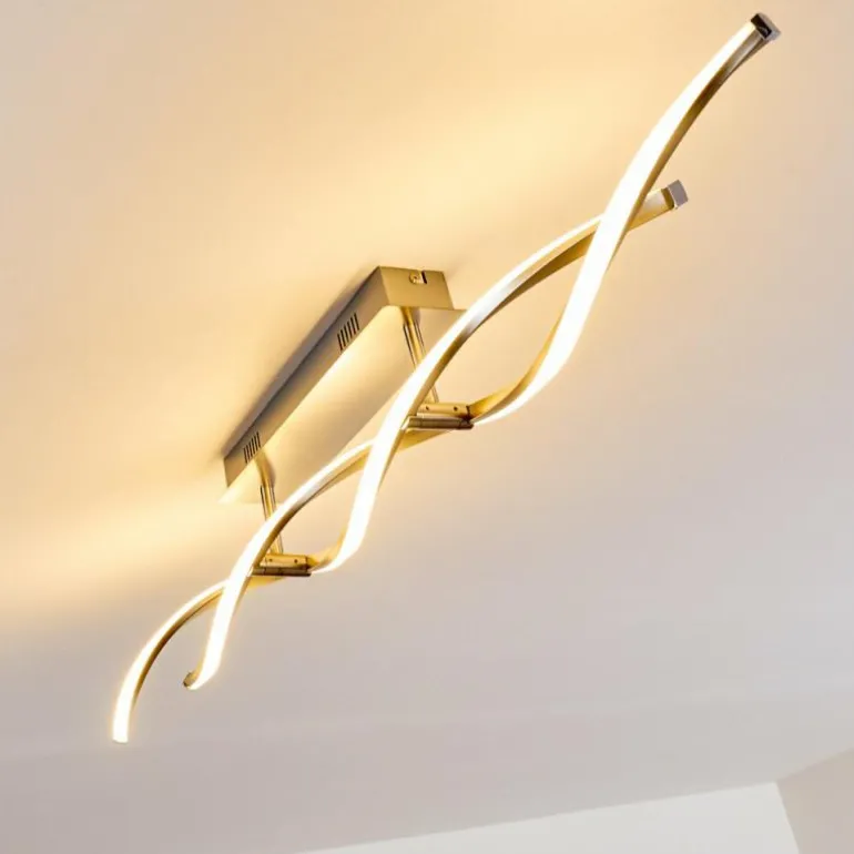 Plafonnier Imatro LED Nickel mat, 2 lumières