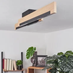 Plafonnier Inzino LED Écru, Noir, 2 lumières