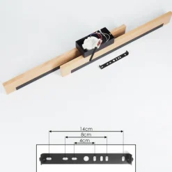 Plafonnier Inzino LED Écru, Noir, 2 lumières