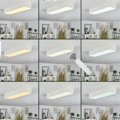 Plafonnier Iriondo LED Blanc, 1 lumière, Télécommandes