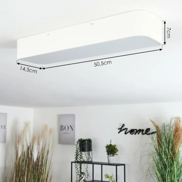 Plafonnier Iriondo LED Blanc, 1 lumière, Télécommandes