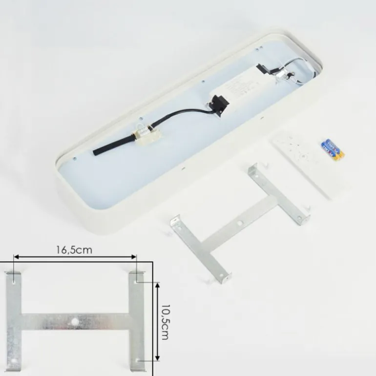 Plafonnier Iriondo LED Blanc, 1 lumière, Télécommandes