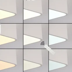 Plafonnier Iriondo LED Blanc, 1 lumière, Télécommandes