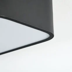 Plafonnier Iriondo LED Noir, 1 lumière, Télécommandes