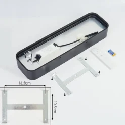 Plafonnier Iriondo LED Noir, 1 lumière, Télécommandes