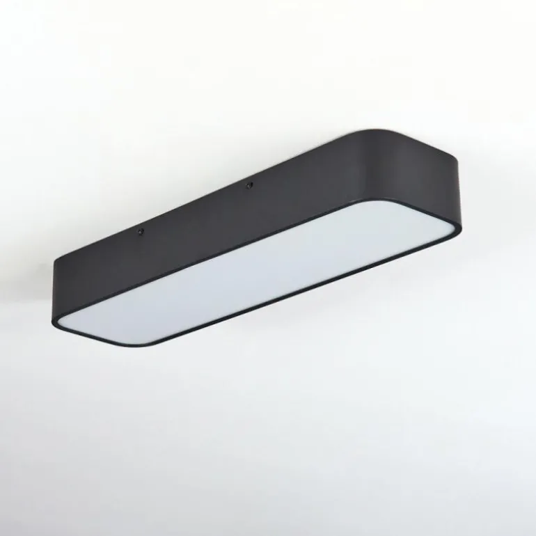 Plafonnier Iriondo LED Noir, 1 lumière, Télécommandes