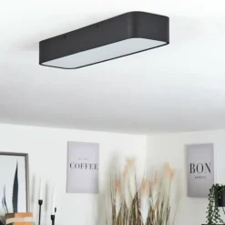 Plafonnier Iriondo LED Noir, 1 lumière, Télécommandes