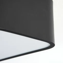 Plafonnier Iriondo LED Noir, 1 lumière, Télécommandes