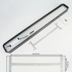 Plafonnier Iriondo LED Noir, 1 lumière, Télécommandes