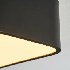 Plafonnier Iriondo LED Noir, 1 lumière, Télécommandes