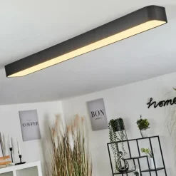Plafonnier Iriondo LED Noir, 1 lumière, Télécommandes