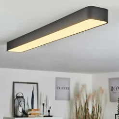 Plafonnier Iriondo LED Noir, 1 lumière, Télécommandes
