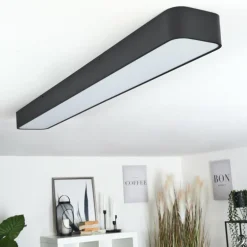 Plafonnier Iriondo LED Noir, 1 lumière, Télécommandes