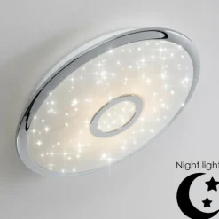 Plafonnier Jamton LED Chrome, 1 lumière, Télécommandes