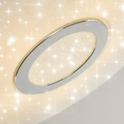 Plafonnier Jamton LED Chrome, 1 lumière, Télécommandes