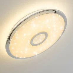 Plafonnier Jamton LED Chrome, 1 lumière, Télécommandes