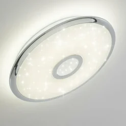 Plafonnier Jamton LED Chrome, 1 lumière, Télécommandes