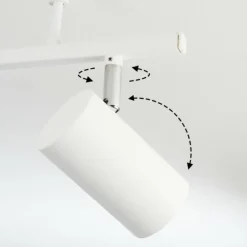 Plafonnier Javel Chrome, Blanc, 6 lumières