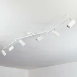 Plafonnier Javel Chrome, Blanc, 6 lumières