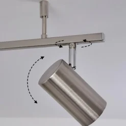 Plafonnier Javel Chrome, Nickel mat, 6 lumières