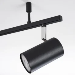 Plafonnier Javel Chrome, Noir, 6 lumières