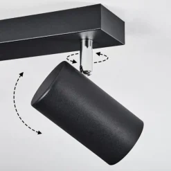 Plafonnier Javel Chrome, Noir, 3 lumières