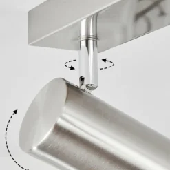 Plafonnier Javel Chrome, Nickel mat, 4 lumières