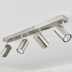 Plafonnier Javel Chrome, Nickel mat, 4 lumières