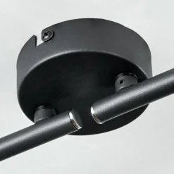 Plafonnier Javel Chrome, Noir, 4 lumières