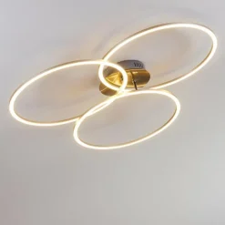 Plafonnier Johsa LED Nickel mat, Argenté, 3 lumières