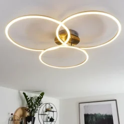 Plafonnier Johsa LED Nickel mat, Argenté, 3 lumières