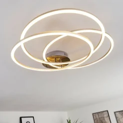 Plafonnier Johsa LED Nickel mat, Argenté, 3 lumières