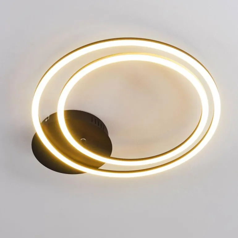 Plafonnier Johsa LED Noir, 2 lumières