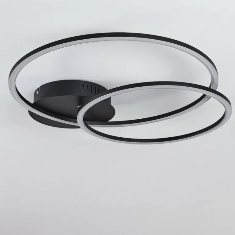 Plafonnier Johsa LED Noir, 2 lumières