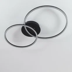 Plafonnier Johsa LED Noir, 2 lumières