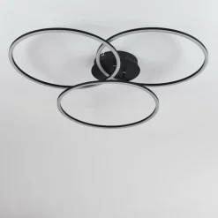 Plafonnier Johsa LED Noir, 3 lumières