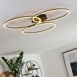 Plafonnier Johsa LED Noir, 3 lumières