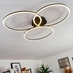 Plafonnier Johsa LED Noir, 3 lumières