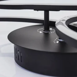 Plafonnier Johsa LED Noir, 3 lumières