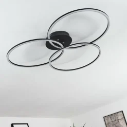 Plafonnier Johsa LED Noir, 3 lumières