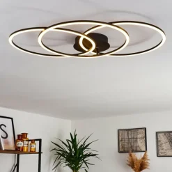 Plafonnier Johsa LED Noir, 3 lumières