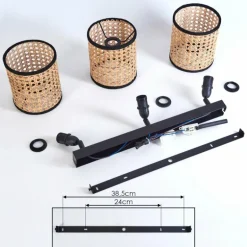 Plafonnier Jonas Noir, 3 lumières