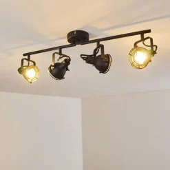 Plafonnier Jonsered LED Noir, 4 lumières