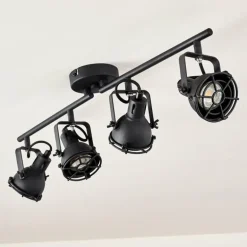Plafonnier Jonsered LED Noir, 4 lumières