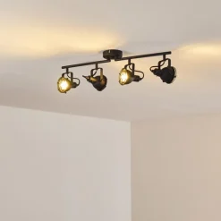 Plafonnier Jonsered LED Noir, 4 lumières