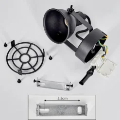 Plafonnier Jonsered LED Noir, 1 lumière