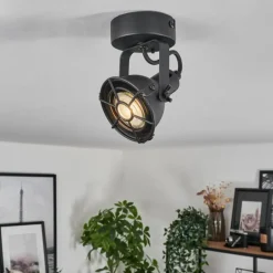 Plafonnier Jonsered LED Noir, 1 lumière