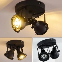 Plafonnier Jonsered Noir, 2 lumières