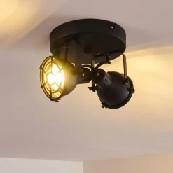 Plafonnier Jonsered Noir, 2 lumières